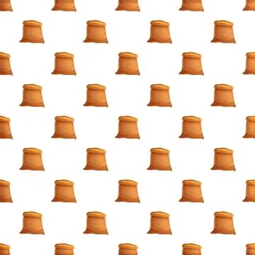 Brown flour sacks creating seamless pattern Illustrazione stock