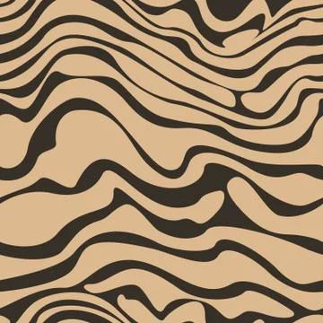 Brown flowing lines seamless pattern for fashion design. Pattern, texture for Illustration
