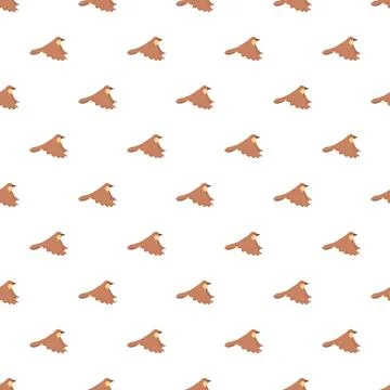 Brown flying birds seamless repeating pattern background イラスト素材