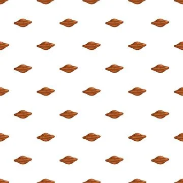 Brown flying saucer pattern creating a seamless background Illustrazione stock