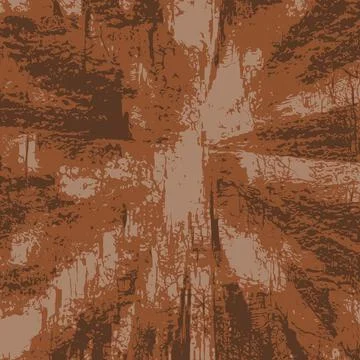 Brown Forest Trees Dark Evening Cold Horrible Abstract Illustration Wallpaper Stock Illustration