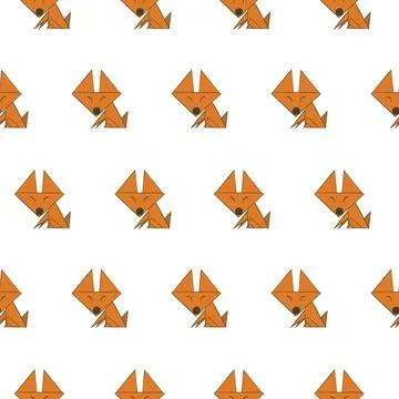 Brown fox pattern Stock Illustration