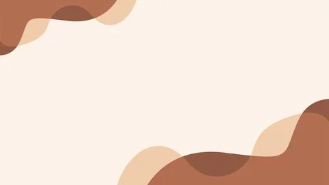 Brown frame on neutral color background Stock Illustration