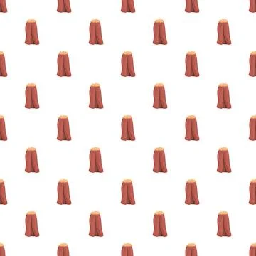 Brown fur collar jacket repeating pattern background イラスト素材