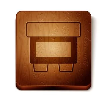 Brown Fuse of electrical protection component icon isolated on white background Stock Illustration