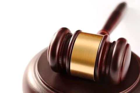 Brown gavel Foto stock