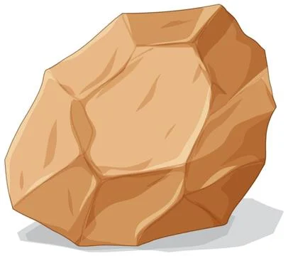 Brown Geological Rock Specimen Vector Illustration on White Background 库存插图