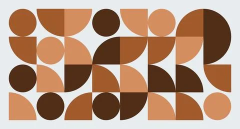 Brown Geometric Abstract Pattern Stock Illustration