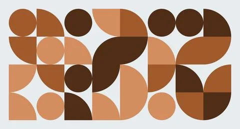 Brown Geometric Abstract Pattern Stock Illustration