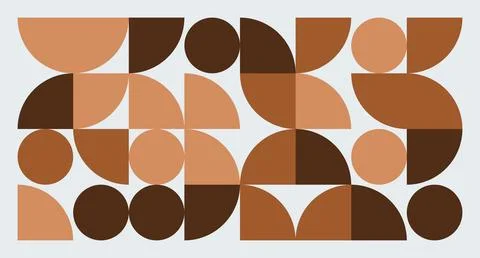 Brown Geometric Abstract Pattern Stock Illustration