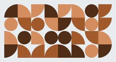Brown Geometric Abstract Pattern Stock Illustration