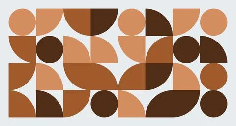 Brown Geometric Abstract Pattern Stock Illustration