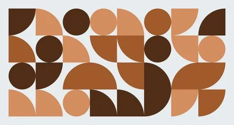 Brown Geometric Abstract Pattern Stock Illustration