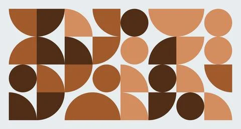 Brown Geometric Abstract Pattern Stock Illustration