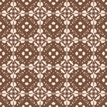 Brown geometric seamless pattern Stock Illustration