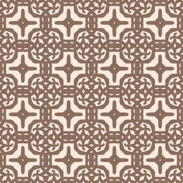 Brown geometric seamless pattern vector Stock Illustration