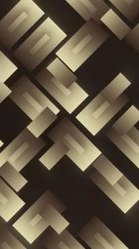 Brown geometric squares of various sizes move across the screen - vertical Illustrazione stock