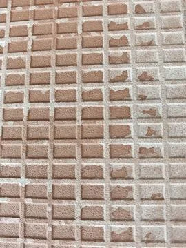 Brown Geometric Tile Texture Background With Worn Surface Detail Stock Photos