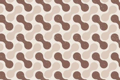 Brown Geometric Vintage Seamless Pattern Background Stock Illustration