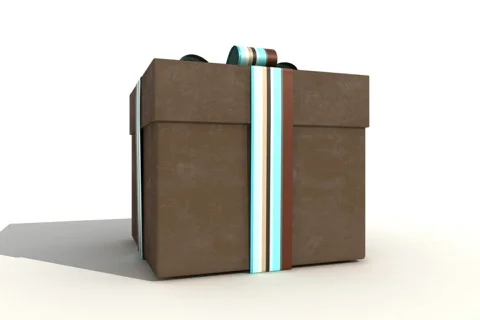 Brown Gift Box Stock Footage 801489
