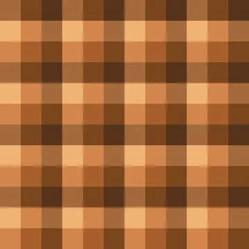 Brown gingham plaid seamless vector pattern checkered background Stock Illustration
