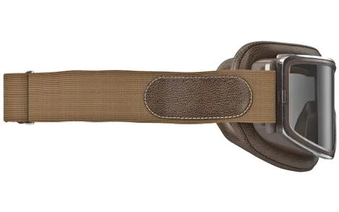 Brown glasses with strap, side view Stock Illustration