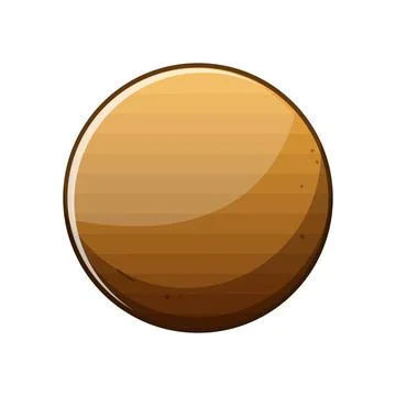 Brown glossy round button vector illustration design Stock Illustration