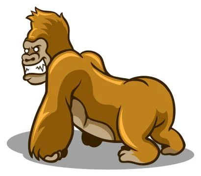 Brown Gorilla Stock Illustration