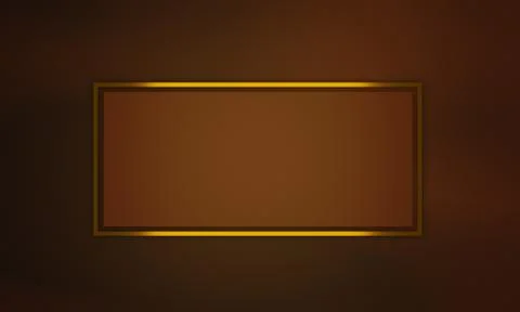 Brown gradient background with text box and gold border Stock Illustration