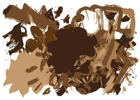 Brown graffiti speech bubble. Abstract modern Messaging sign street art dec.. Stock Illustration