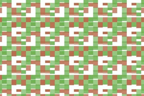 Brown Green Pixel Mosaic Pattern Illustrazione stock