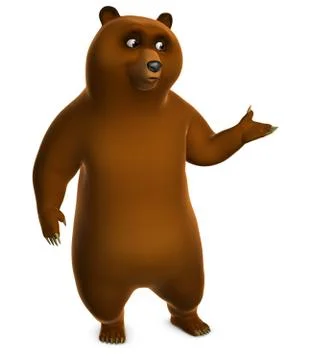 Brown grizzly bear Stock-Illustration