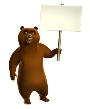 Brown grizzly bear Stock Illustration