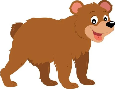 Brown Grizzly Bear Stock Illustration