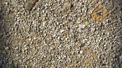 Brown ground texture with small stones and shadows in motion Stock Footage 89580366