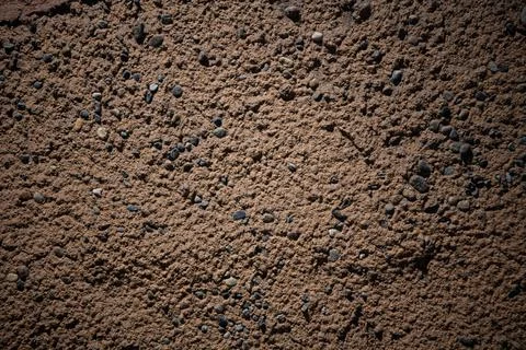 Brown ground texture with tiny rocks in Tokyo, Japan Stock Photos
