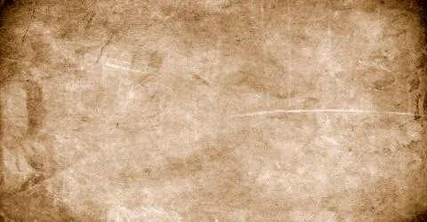 Brown grunge background, paper texture, vintage, retro, spots, scratches, rou Stock Illustration