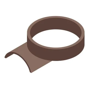 Brown gutter system protecting building from water Stock Illustration