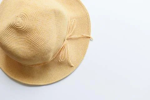 Brown hat isolated on white background, vintage cloth style Stock Photos