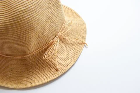 Brown hat isolated on white background, vintage cloth style Foto stock