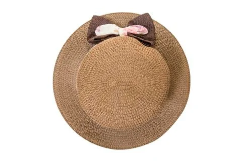 Brown hat on white background Stockfoto's