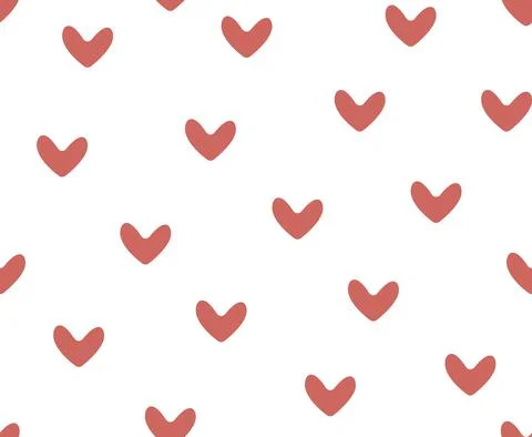 Brown heart abstract seamless pattern print vector Stock Illustration