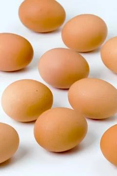 Brown hens eggs Stock Photos