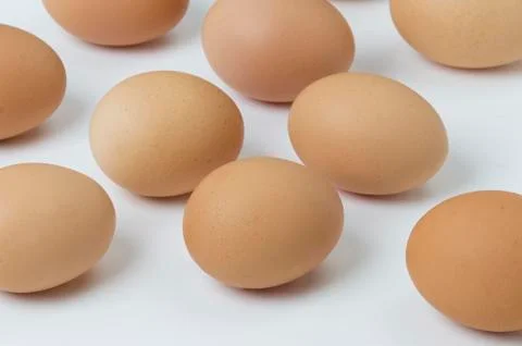 Brown hens eggs Stock Photos