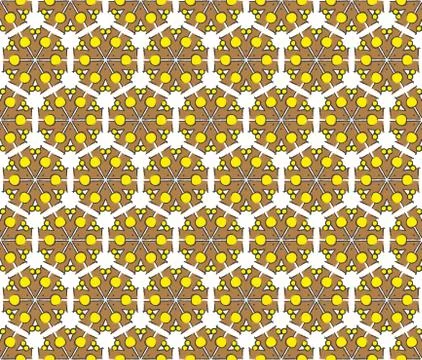 Brown hexagonal abstract pattern Stock Illustration
