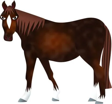 Brown Horse Illustration