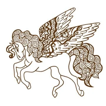 Brown Horse. Illustrazione stock
