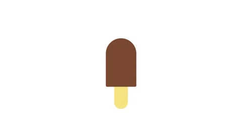 A brown ice cream stick resting on a white surface, showcasing its smooth t.. Stock Footage 333572082