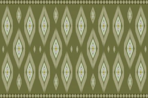 Brown ikat geometric fabric pattern Stock Illustration