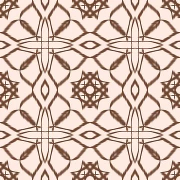 Brown Ikat Seamless Pattern Stock-Illustration